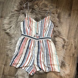 American Eagle Outfitters pinstriped romper